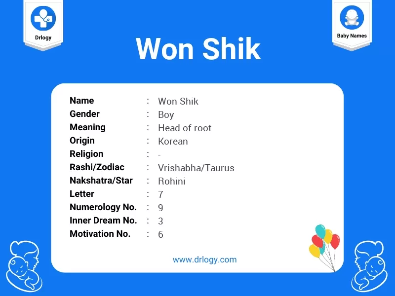 Won Shik Name Meaning